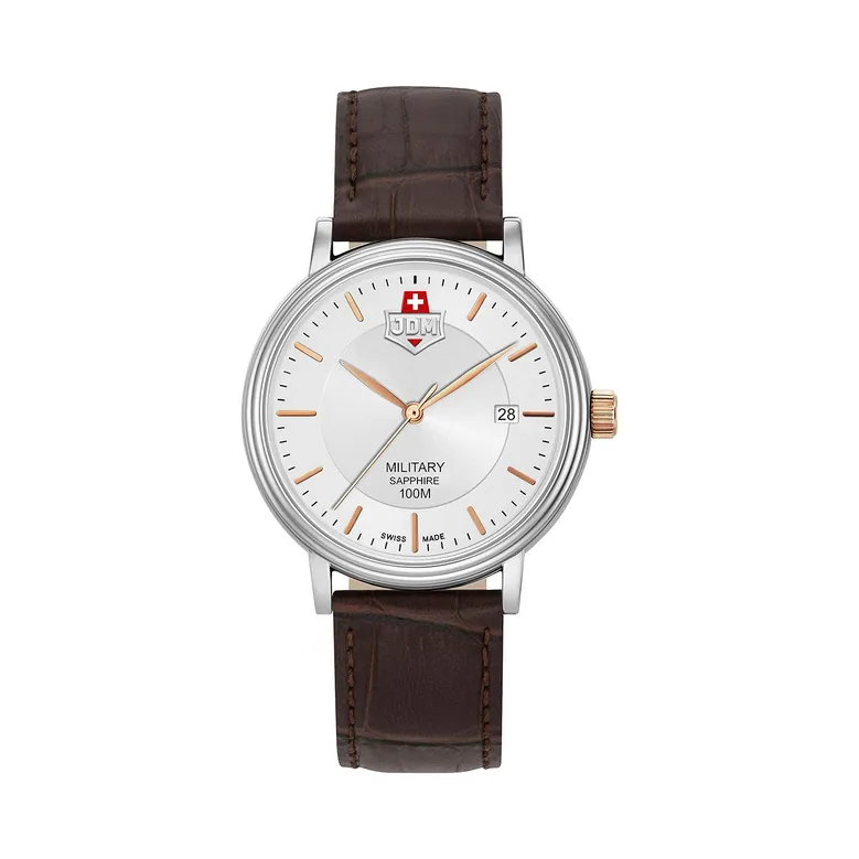 Kilo 40mm 3 hand - date Quartz silver Dial silver Tone Stainless Steel Sapphire Glass Swiss Made Men Watch