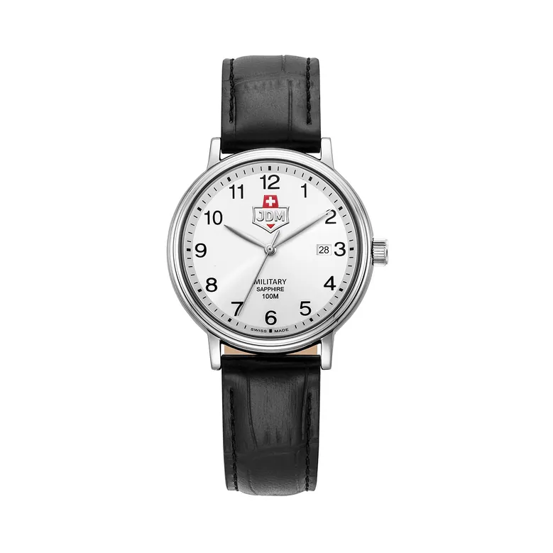 Kilo II 40mm 3 hand - date Quartz white Dial silver Tone Stainless Steel Sapphire Glass Swiss Made Men Watch