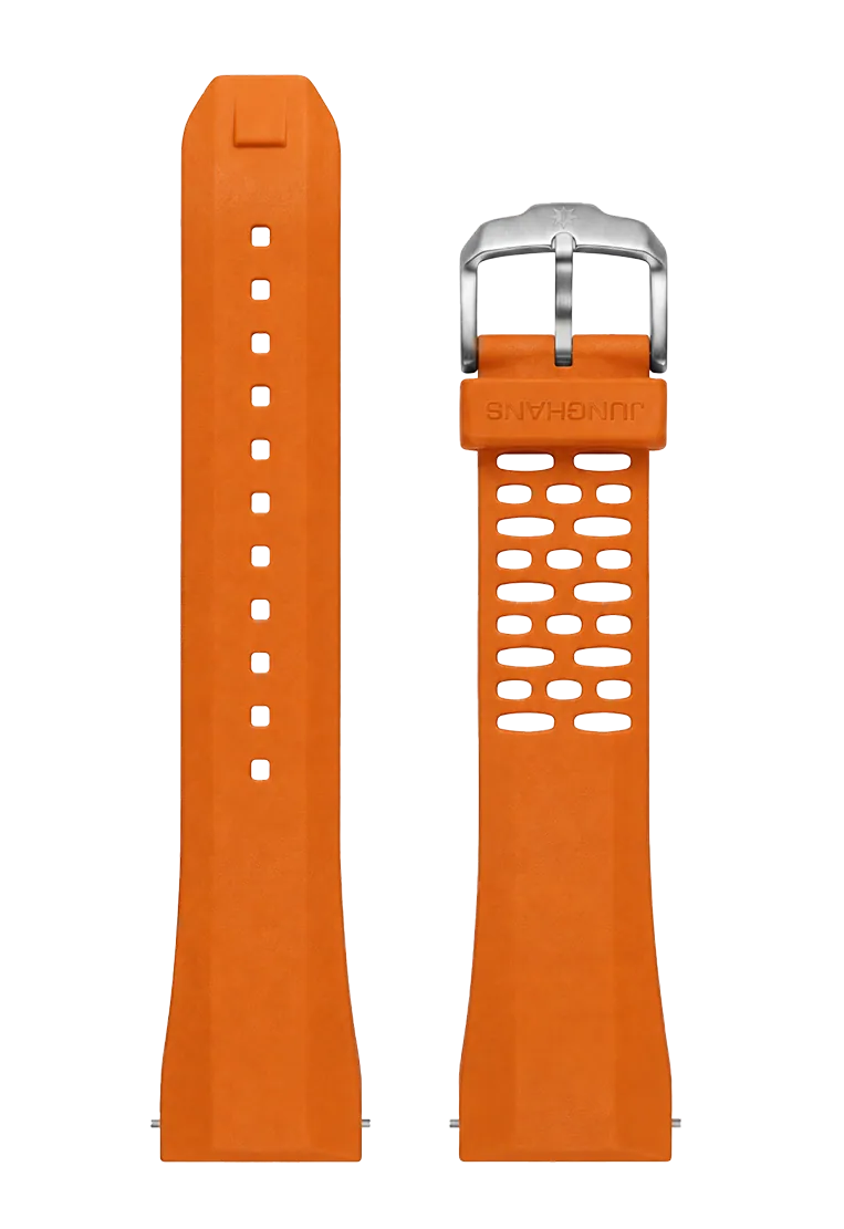 Kautschukband orange mit Dornschließe