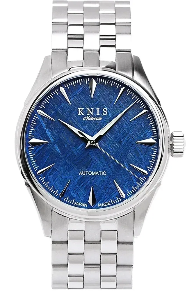 KNIS Meteorite Made in Japan Automatic Watch Men's Silver Blue KN001-MTBL