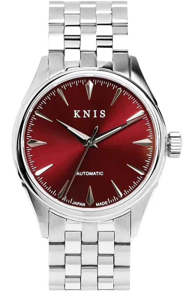 KNIS 自動巻き サンレイダイアル ワインレッド KN001-RD