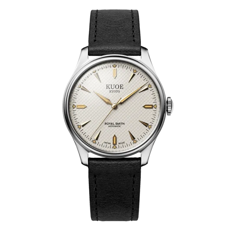ROYAL SMITH 90-006 Large - 39mm Silver Case Ivory Dial