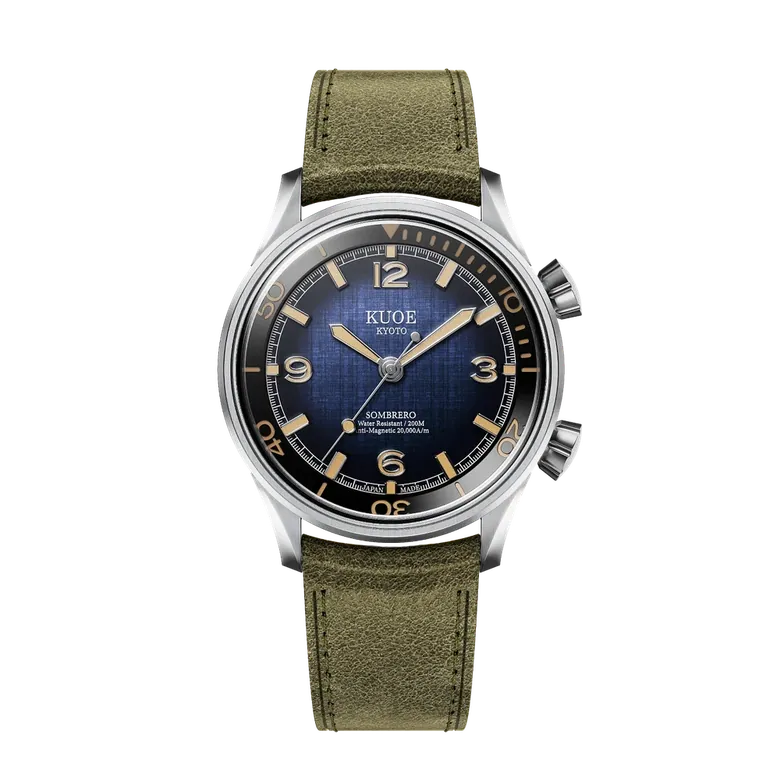 SOMBRERO 90-011, Gradient Navy, Linen Textured Dial, 20 BAR Water Resistant