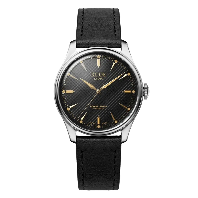 ROYAL SMITH 90-006 Large - 39mm Silver Case Black Dial
