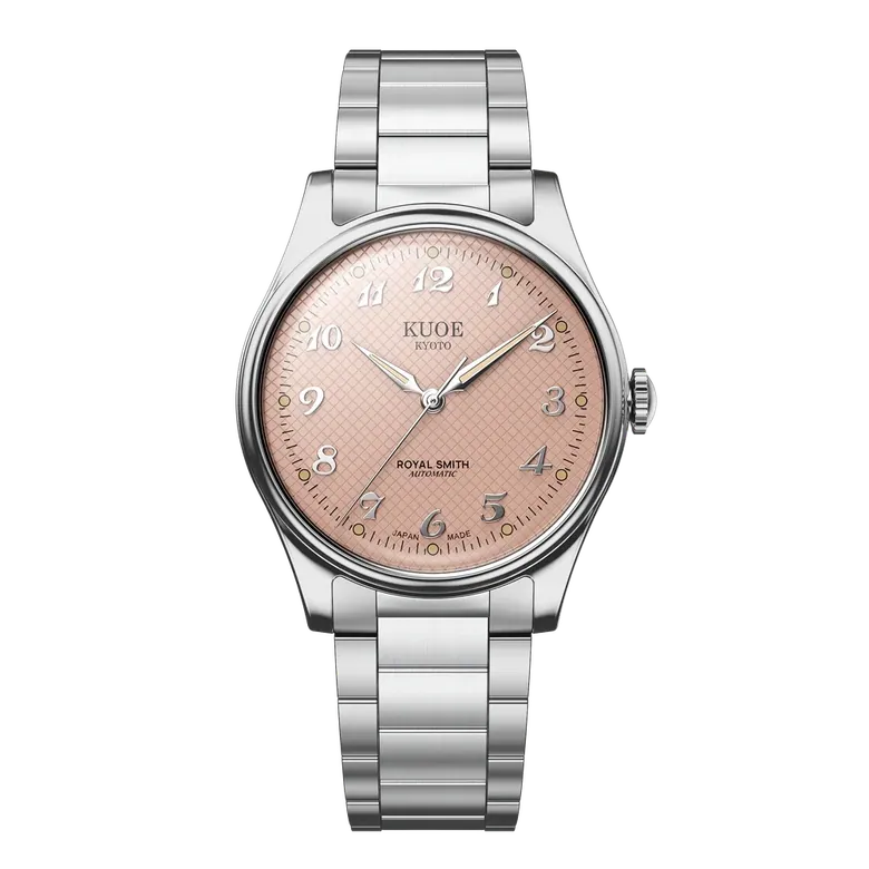 ROYAL SMITH 90-006 Breguet Numerals Silver Case Pink Dial