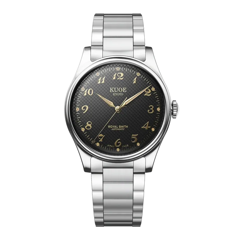 ROYAL SMITH 90-006 Breguet Numerals Silver Case Black Dial