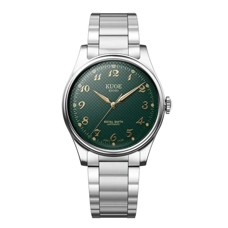 ROYAL SMITH 90-006 Breguet Numerals Silver Case Green Dial