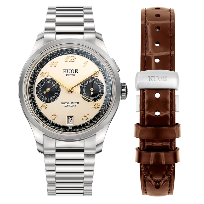 ROYAL SMITH 90-010 Automatic Panda x Vertical Brushed Dial