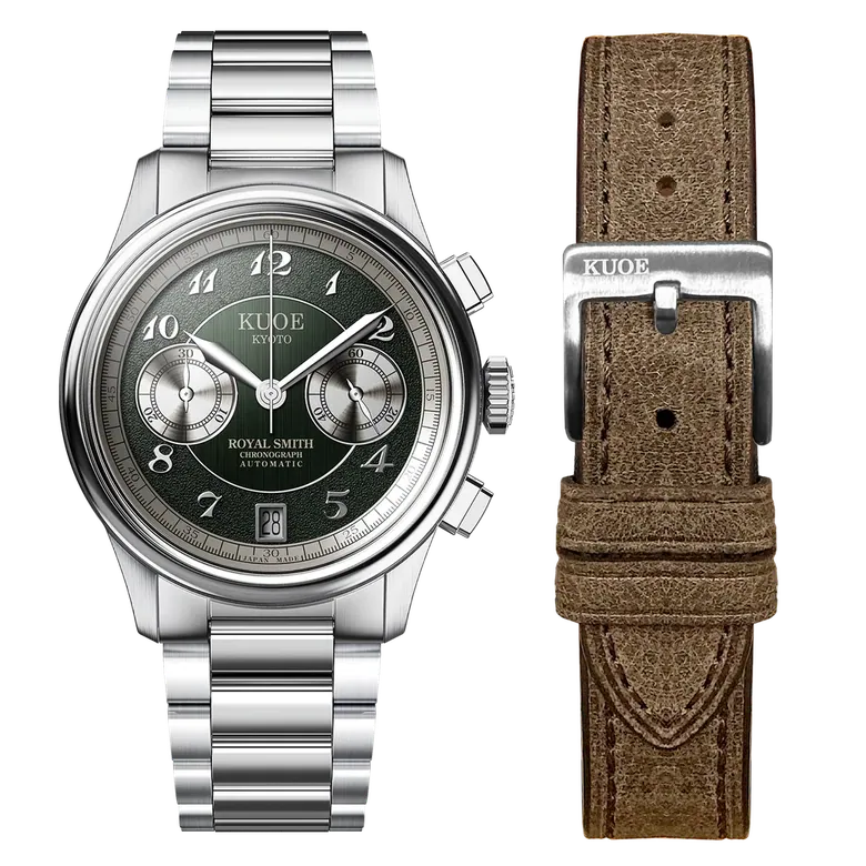ROYAL SMITH 90-012 Automatic Chronograph, Green with Breguet Numerals
