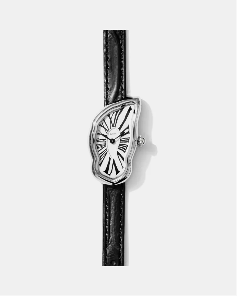 Melting Watch Small Silver - Surrealist Oval Watch | Laphont