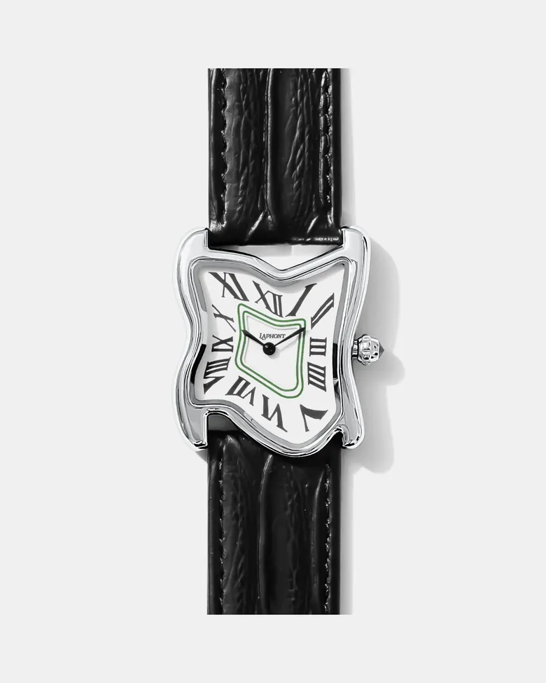 Square Melting Watch Large Silver - Mens Surrealist | Laphont