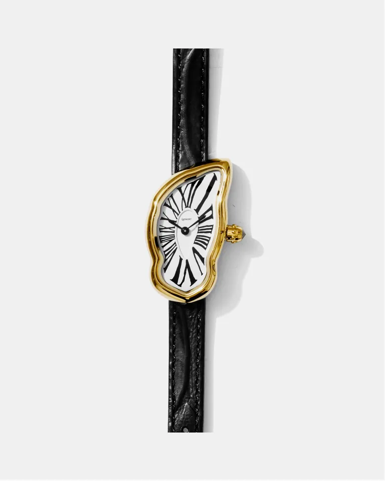 Melting Watch Small Gold - Surrealist Oval Watch | Laphont