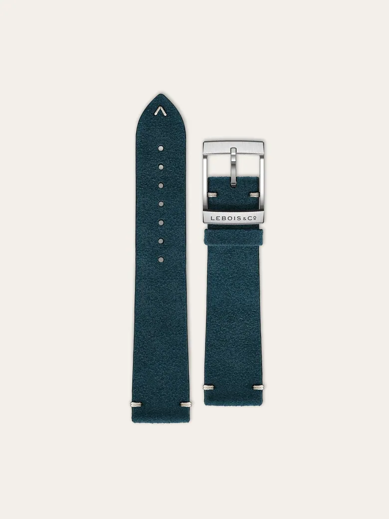 Suede Leather Strap – Aegean Blue