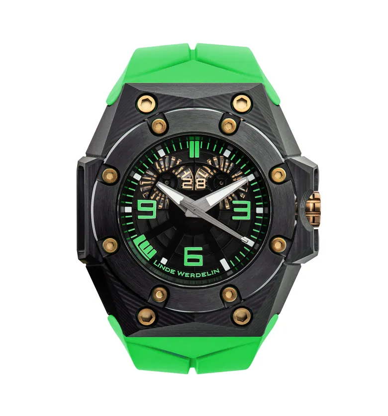 Linde Werdelin Oktopus Double Date Green Carbon 3DTP