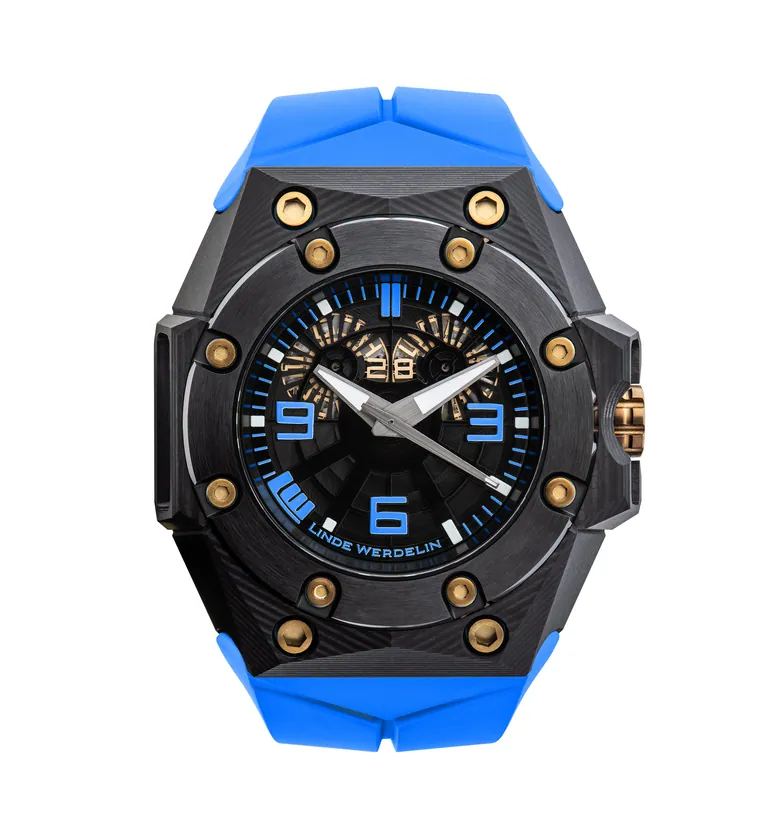 Linde Werdelin Oktopus Double Date 3DTP Carbon Blue