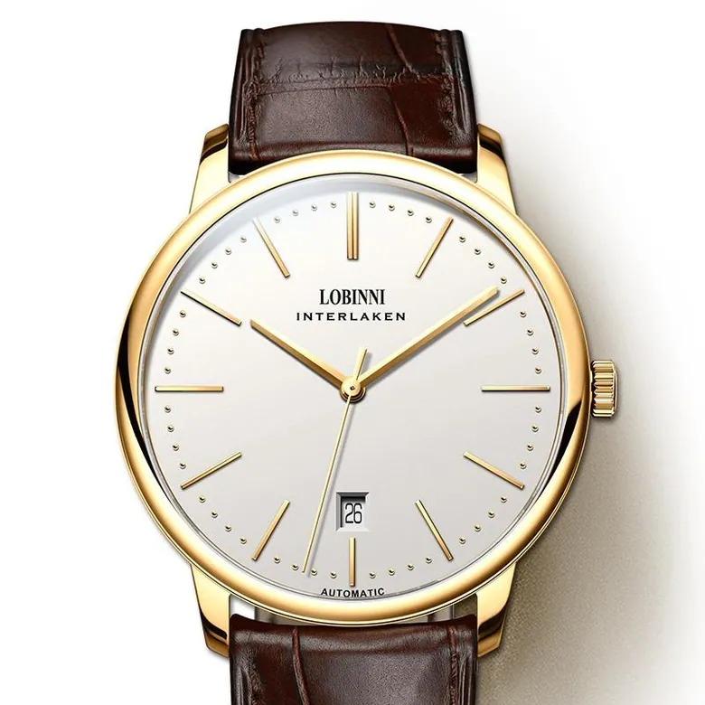 Lobinni Light Thin Automatic Mechanical Watch Mens 9015 Miyota Movemen