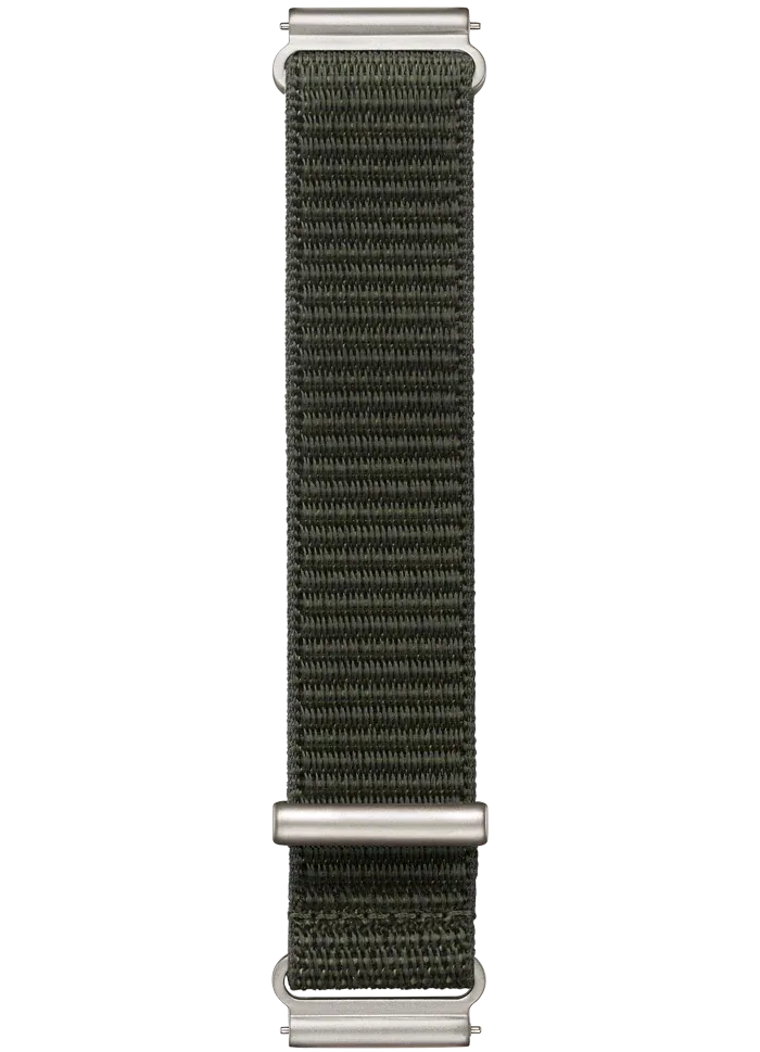 Khaki nylon and microblasted grade 2 titanium BTT89
