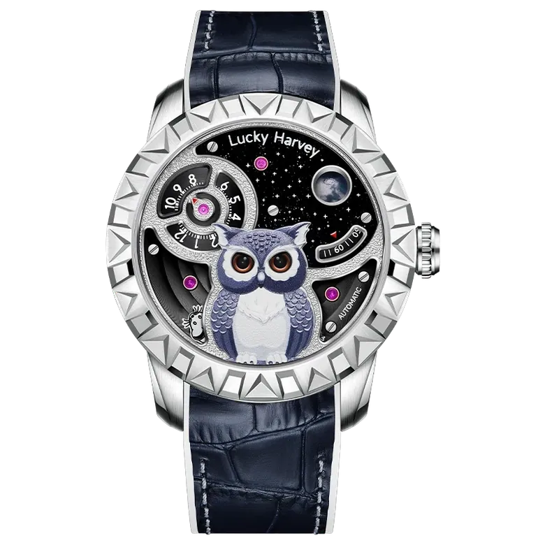 Fun Series Silver Owl Automatic Watch