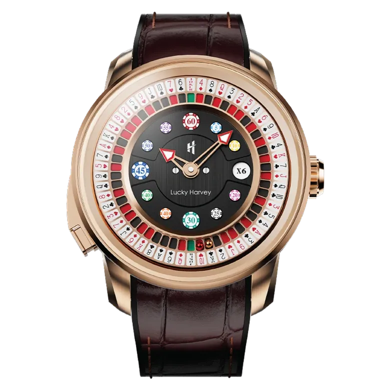 Casino Series Rose Gold Poker Roulette Automatic Watch