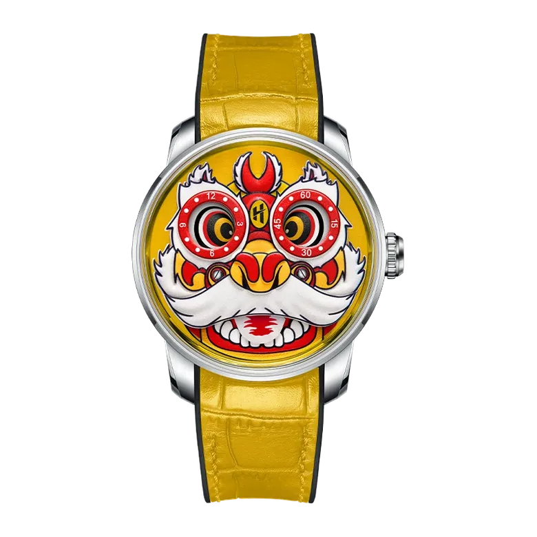Fun Series Yellow Lion Dance Automatic Watch