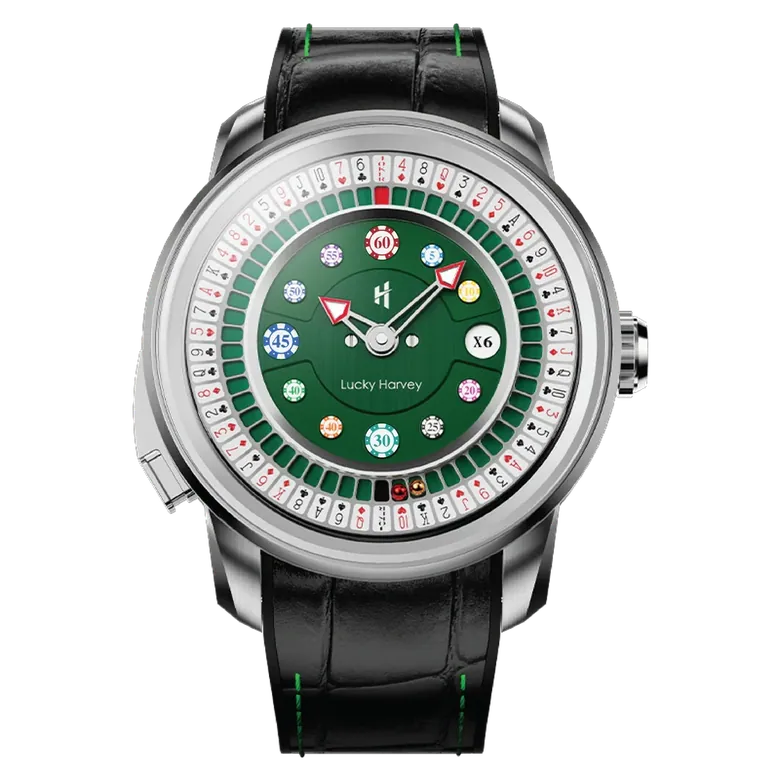 Casino Series Silver Poker Roulette Automatic Watch