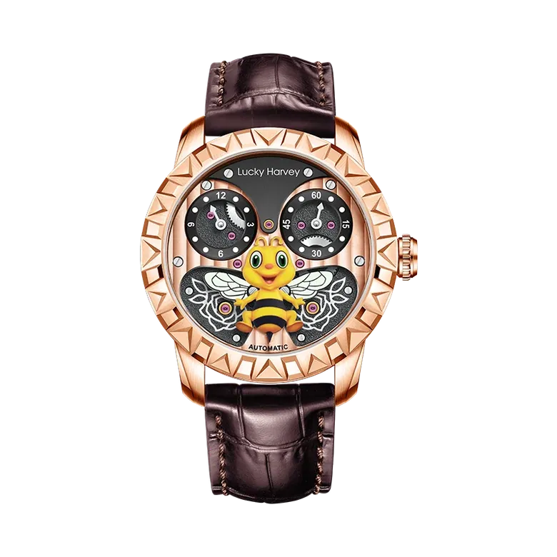 Fun Series Rose Gold Honey Bee Automatic Watch