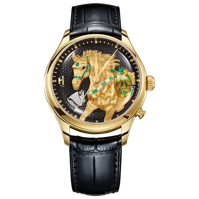 Craftsmanship Series Gold Titanium Chiming Horse Limited Edition Automatic Watch