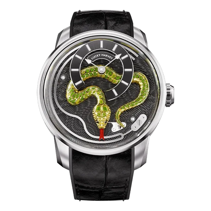 Craftmanship Series Silver Enamel Chiming Snake Limited Edition Automatic Watch