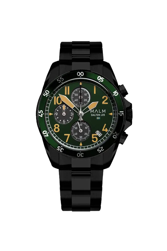 Dalton J35 Green DLC Chronograph 41 Ltd. Special Edition