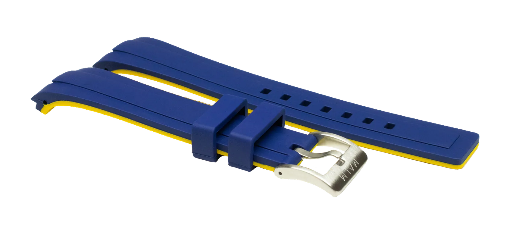 Frogdiver Rubber Strap Blue/Yellow 22 mm