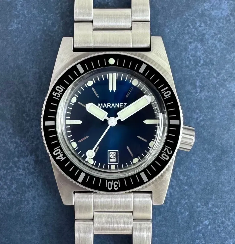 Kata blue dial white hands black bezel