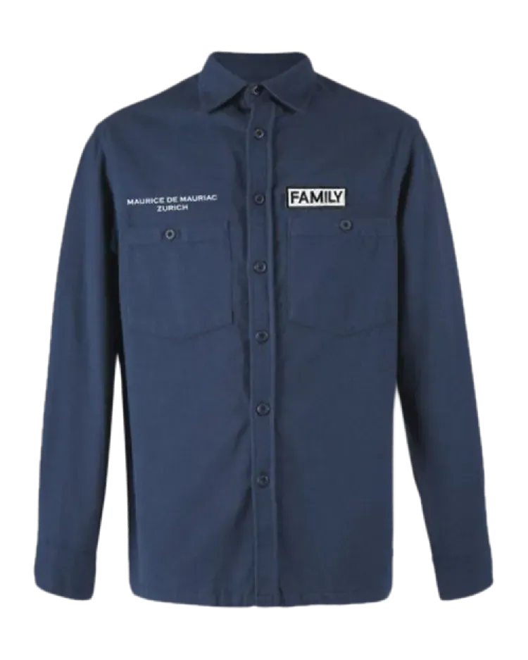 Navy Blau Family Flanell