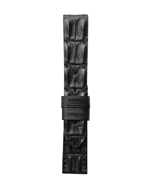Schwarzes Hornback Krokoband