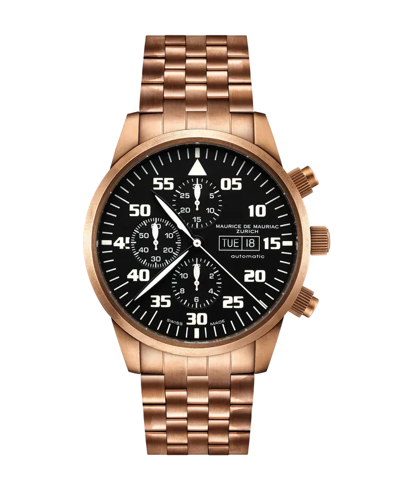 Zürcher Chrono Modern Full Bronze Schwarz