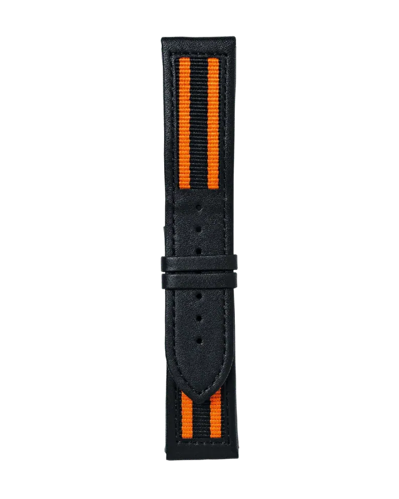 Leder-textilband Orange