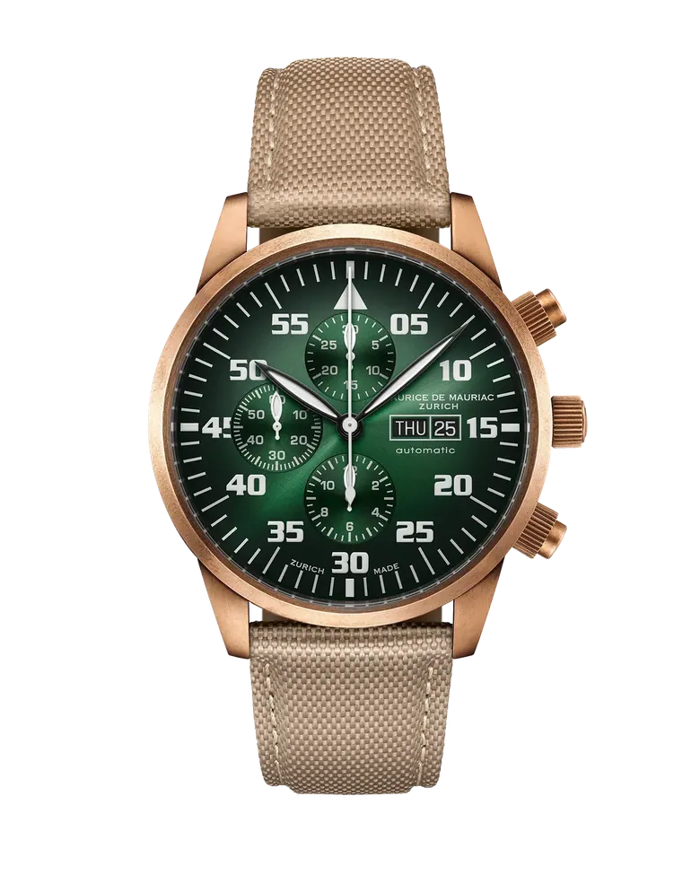 Zürcher Chrono Modern Bronze Smaragd Grün