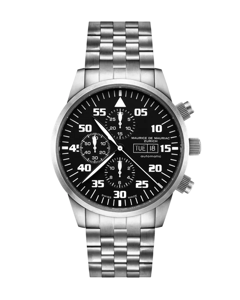 Zürcher Chrono Modern Full Stahl Schwarz