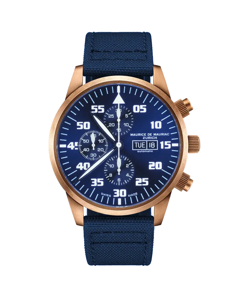 Zürcher Chrono Modern Bronze “Deep Blue”