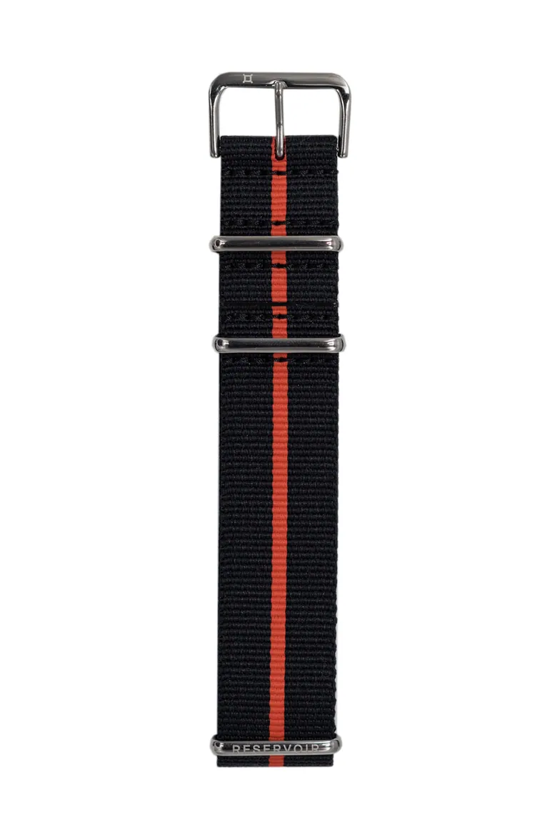 NATO Strap  Black & Orange