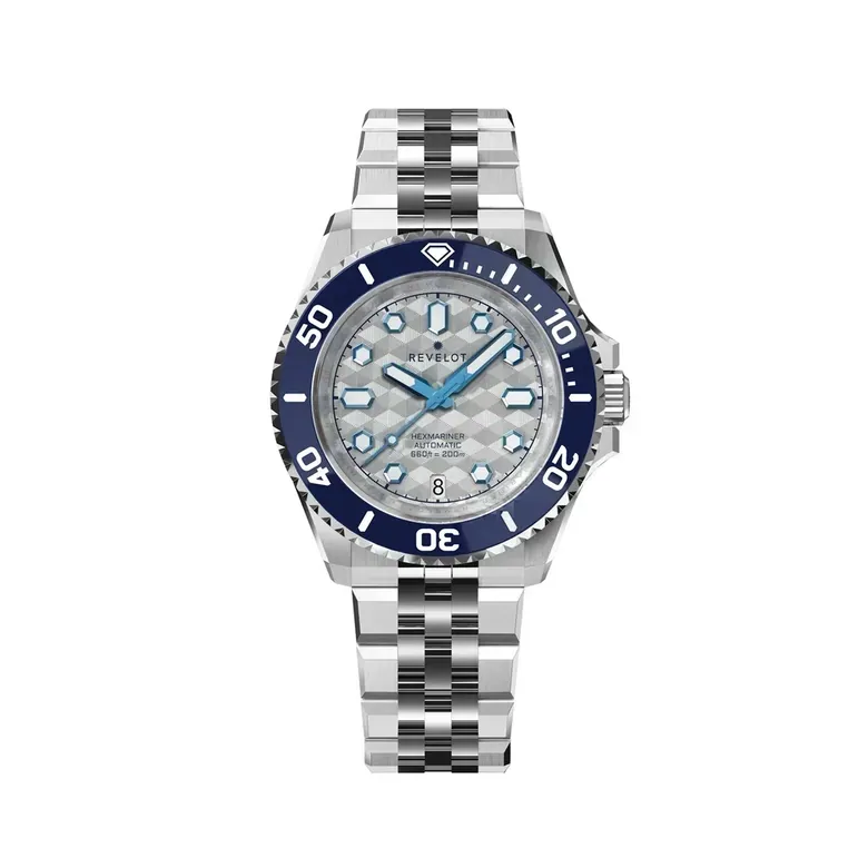 Hexmariner 39 Metallic White CNC Guilloche