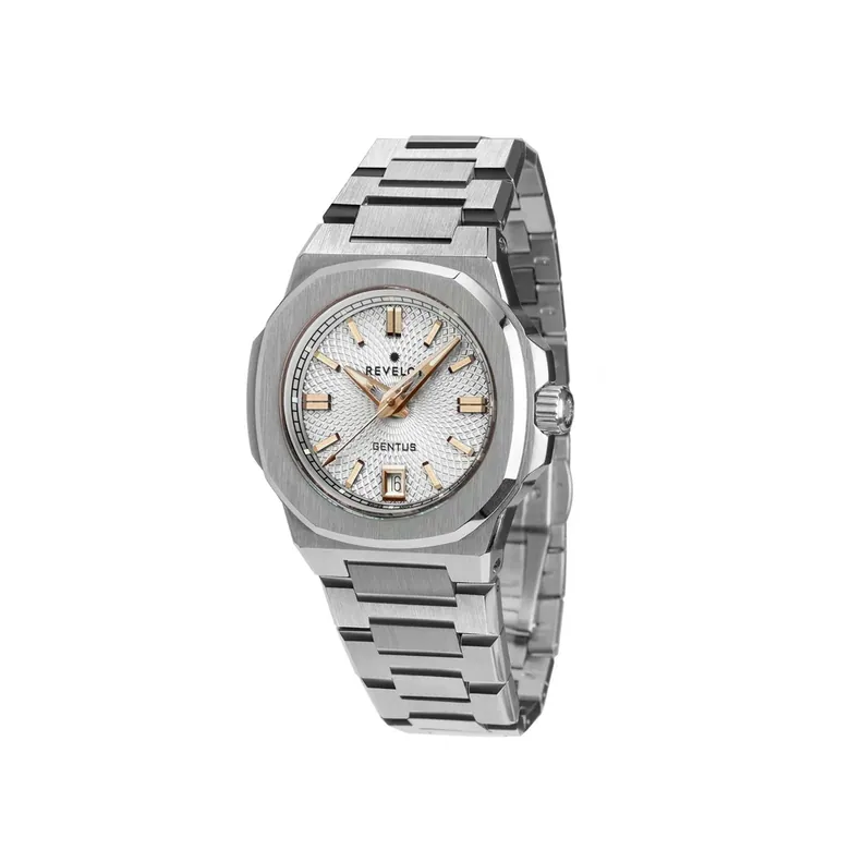 Gentus 36MM | Silver Rose Steel (Swiss Quartz)
