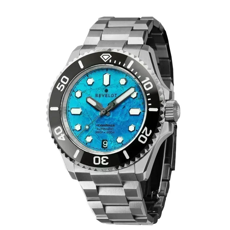Limited Edition Hexmariner 39 Howlite Blue Steel
