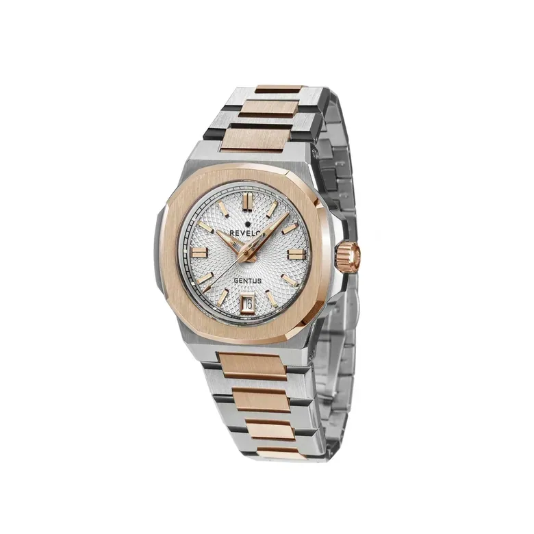 Gentus 36MM | Silver Rose Bicolor (Swiss Quartz)
