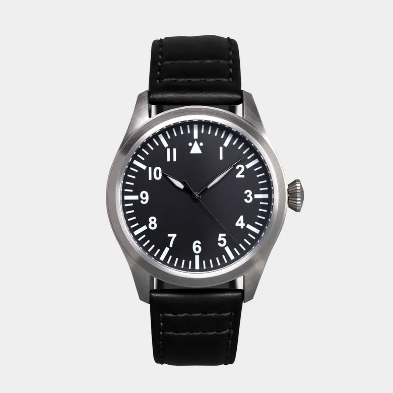'Turbulence' Cat.1 Aviator's Watch (46mm) | Rook Black
