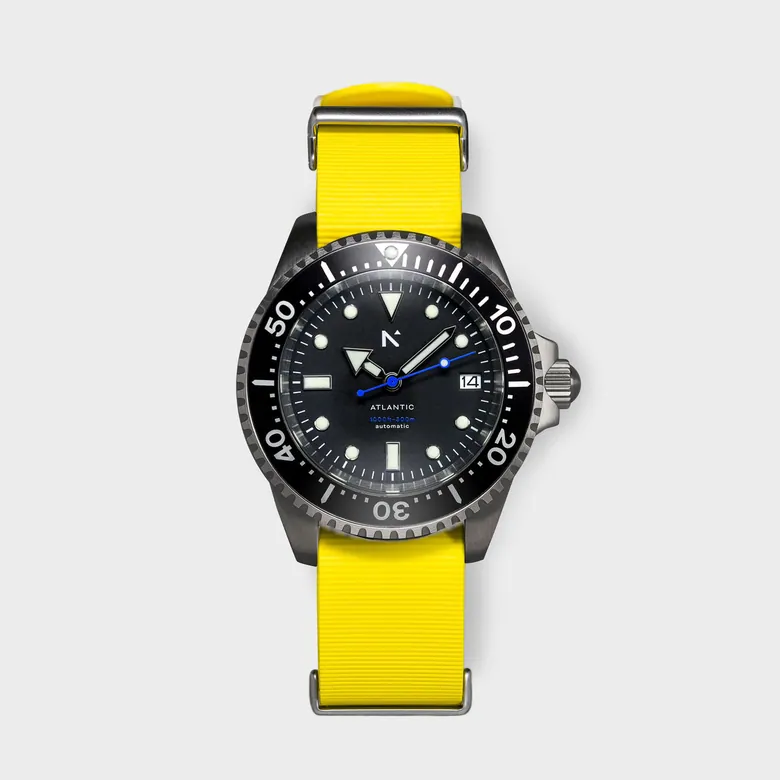 Rotate North | Atlantic Optic Yellow NATO | Automatic Dive Watch 300m