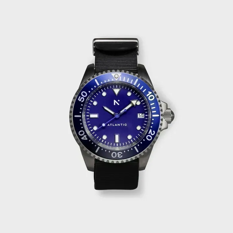 'Atlantic' Dive Watch (40mm) | Deep Night NATO