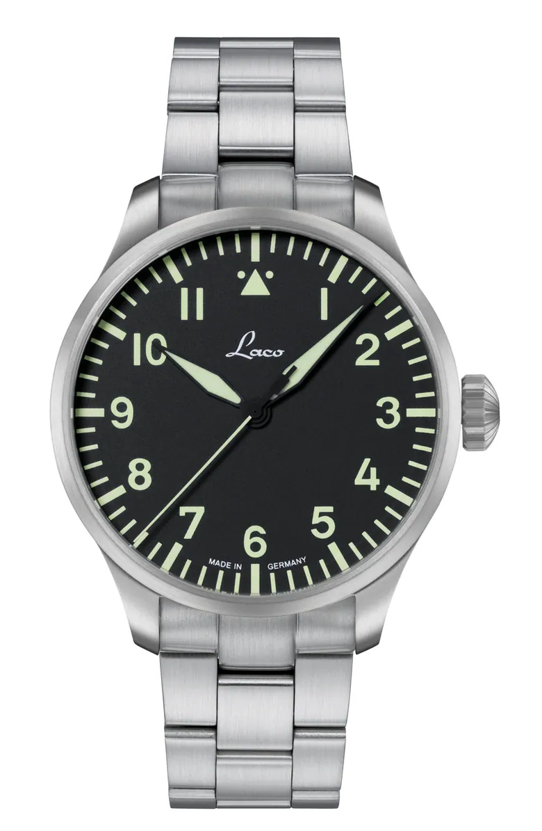 Laco Augsburg 42 MB Black Dial with Bracelet