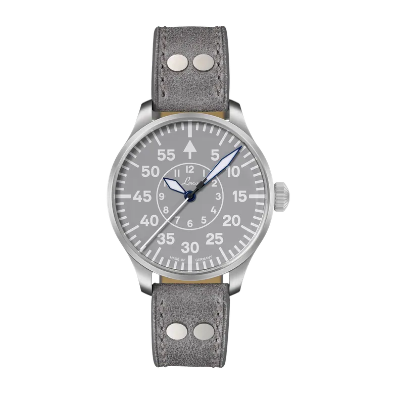 Laco Aachen Grau 39 Grey Dial Leather Strap