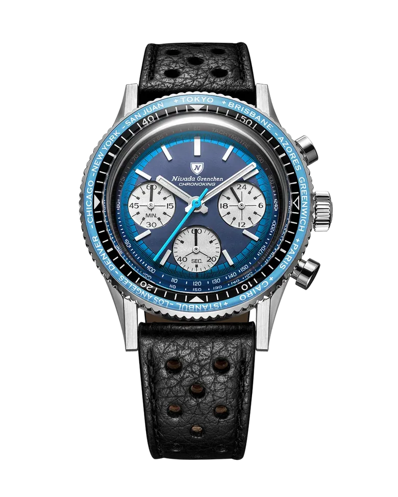Nivada Grenchen Chronoking Racing Blue Lagoon