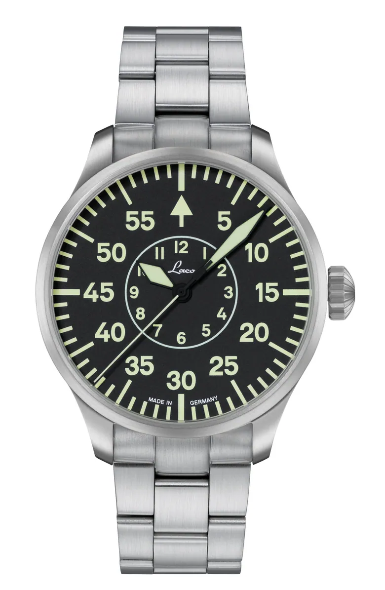 Laco Aachen 42 MB Black Dial with Bracelet